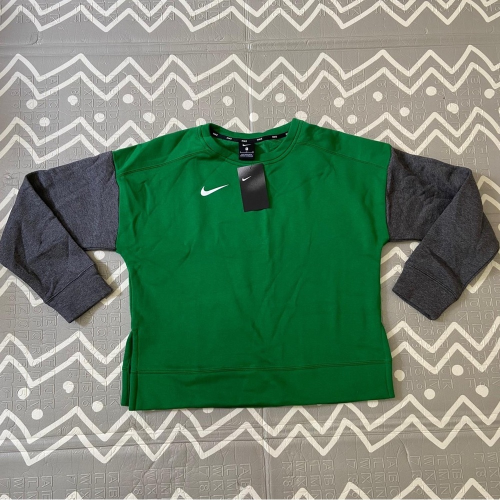 Nike crop top training running yoga green top sweater sweatshirt